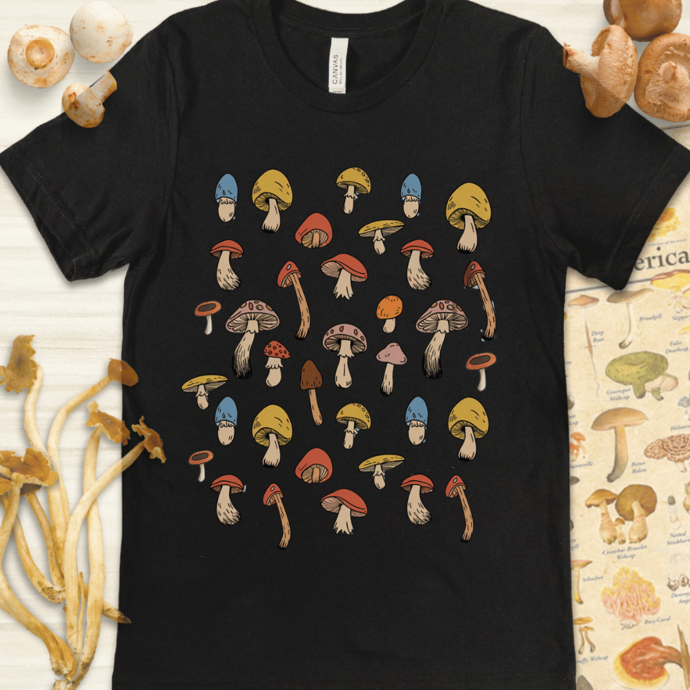 Mushroom Bloom Tee Black