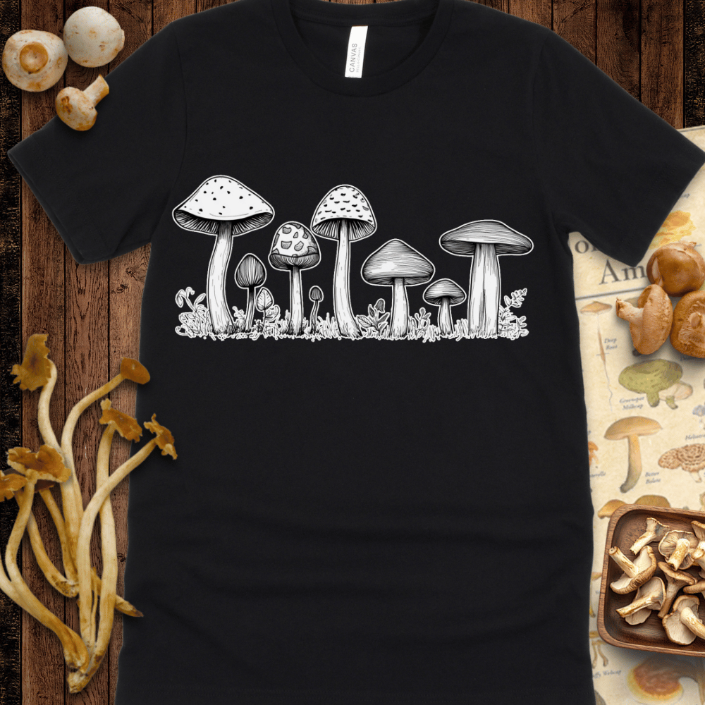 White Fungi Art Tee