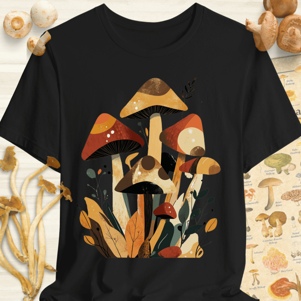 Cubist Forest Tee Black