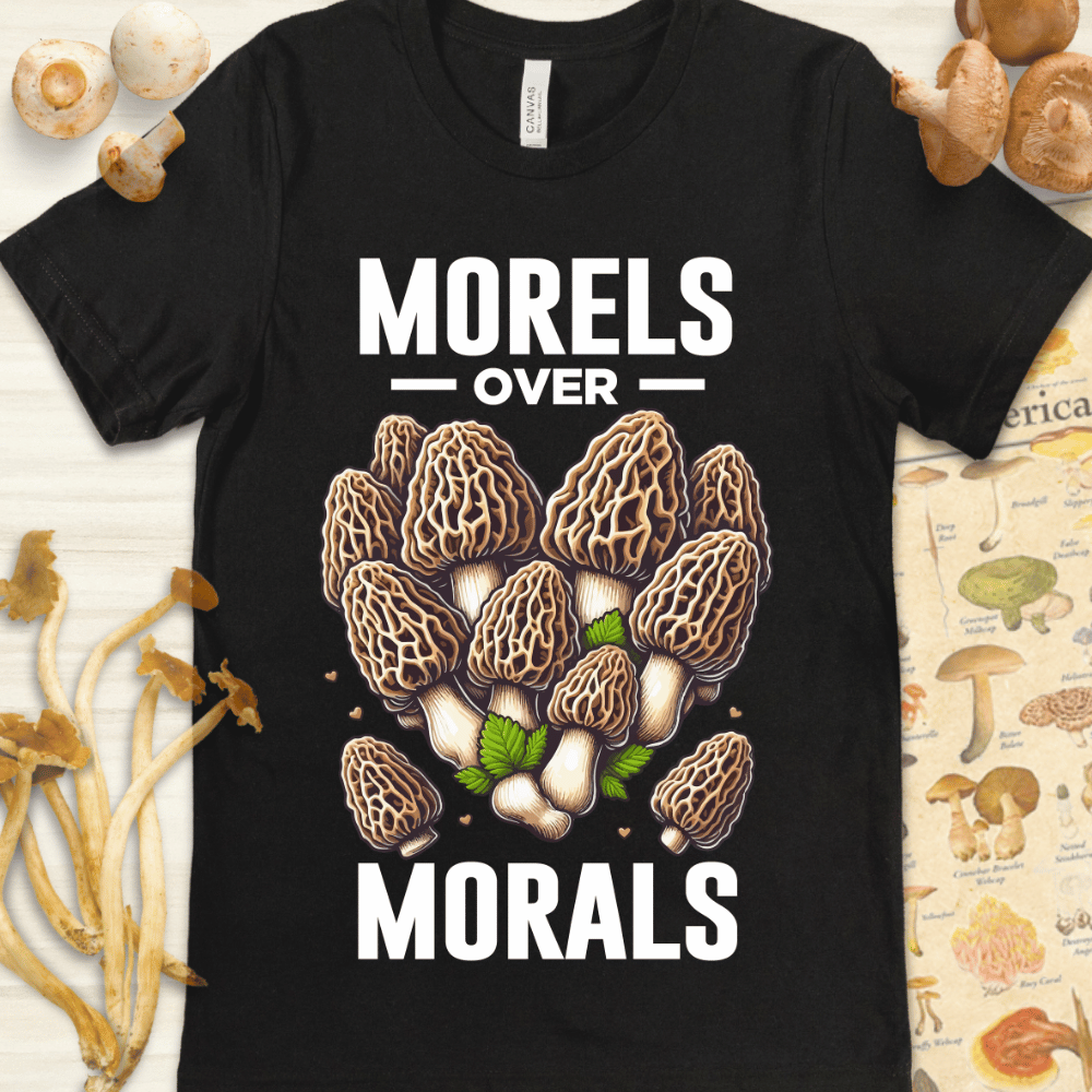 Morels over Morals Tee Black
