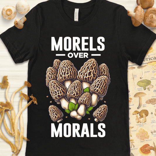Morels over Morals Tee Black