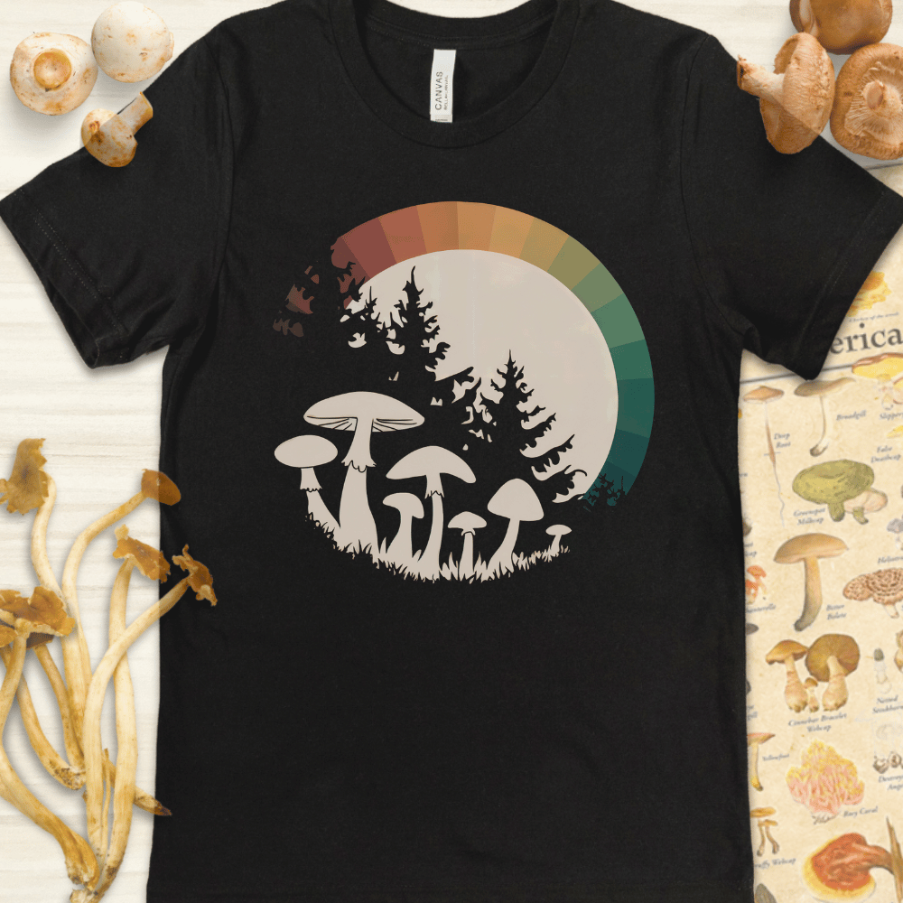 Rainbow Moon Tee Black