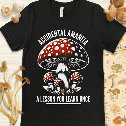 Accidental Amanita Tee Black