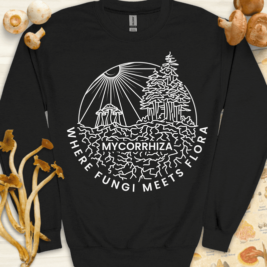 Mycorrhiza Fungi Sweatshirt Black