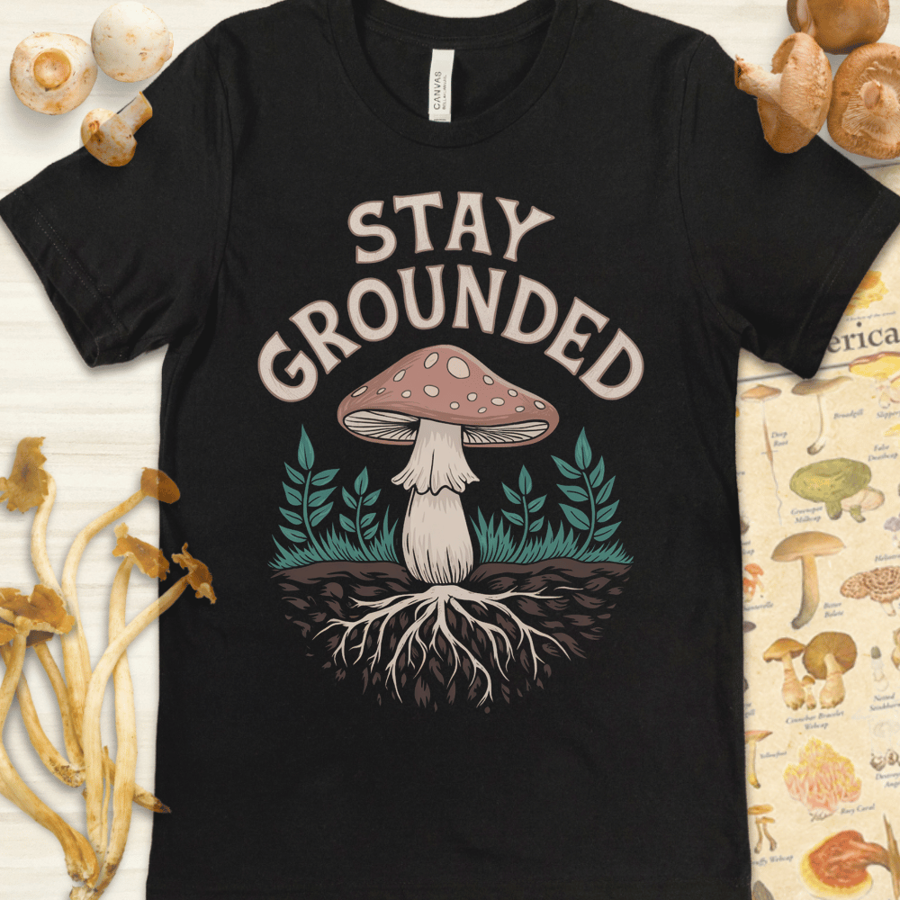 Grounded Fungi Tee Black