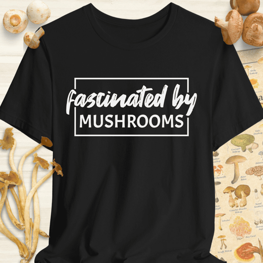 fascinated by Mushrooms Tee Black