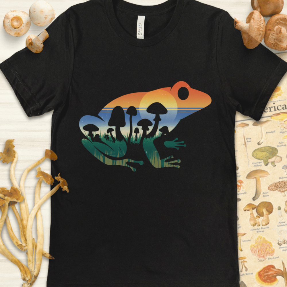 Frog Grove Shrooms Tee Black