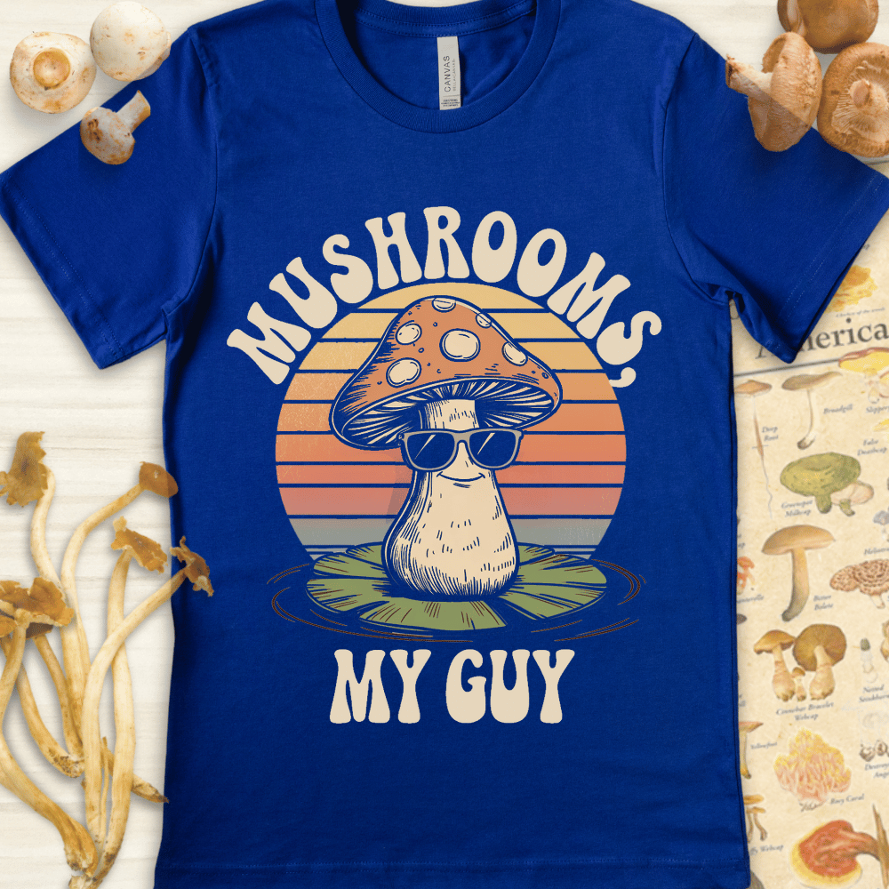 Mushrooms My Guy Tee Blue