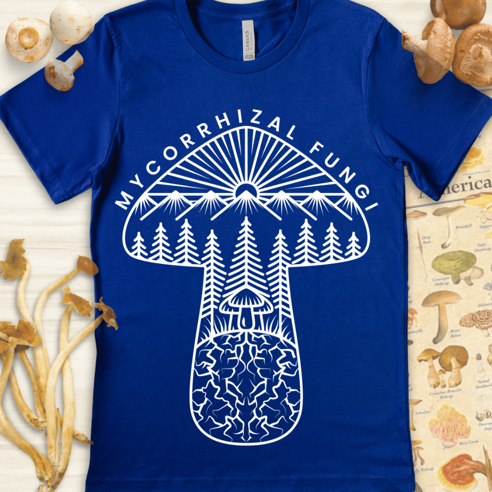 Mycorrhizal Fungi Tee Blue