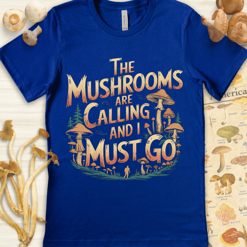 Shrooms Calling Tee Blue