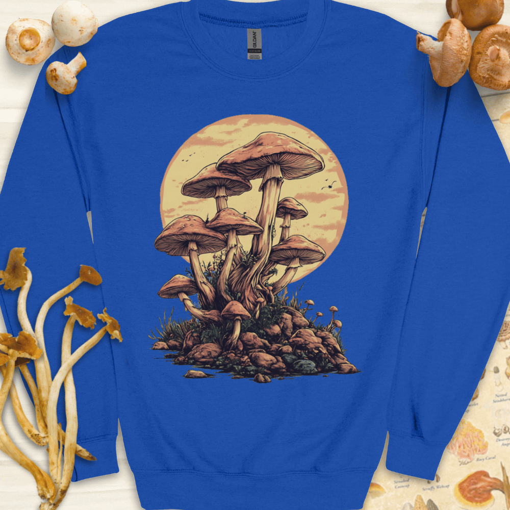 Mushroom Cluster Sweatshirt Blue
