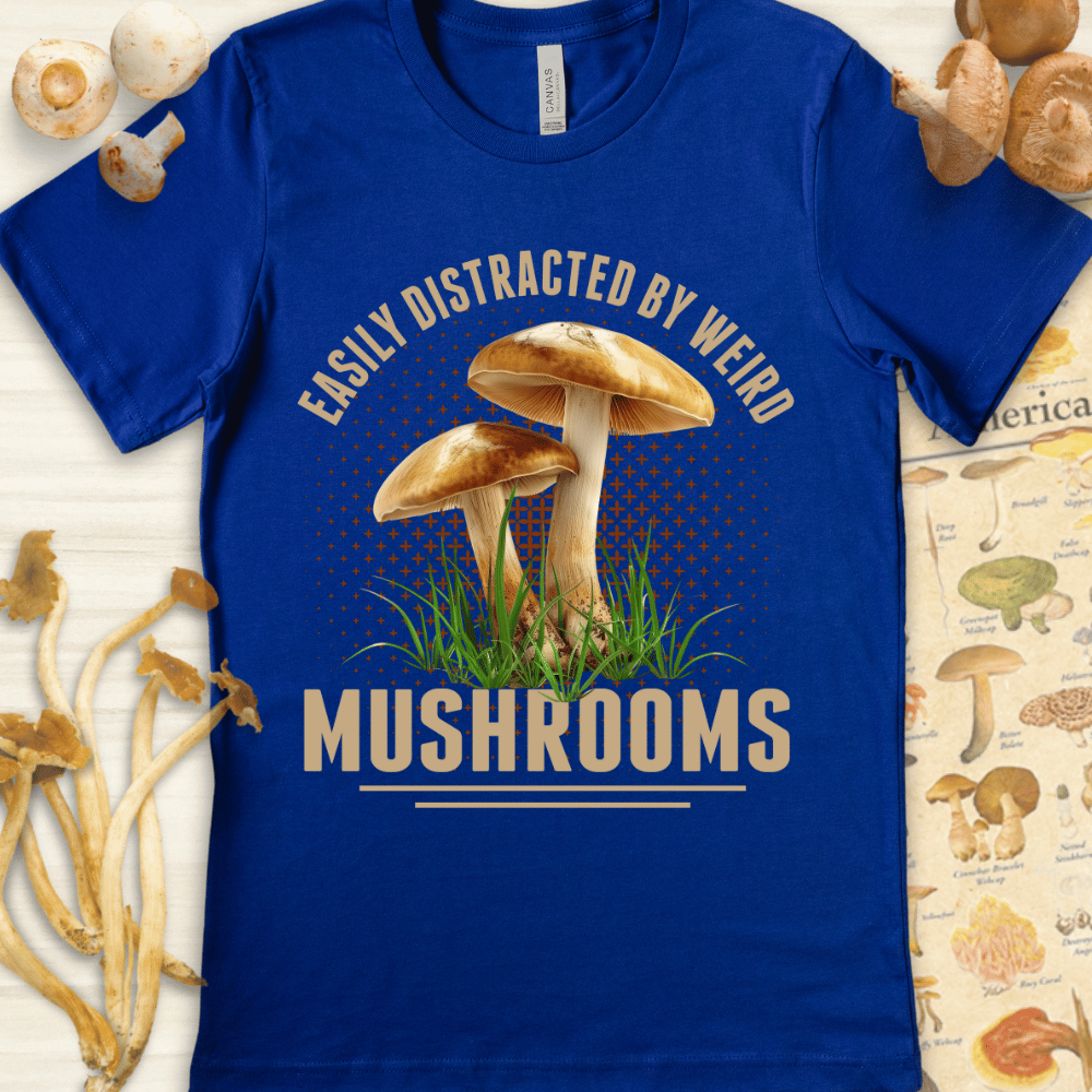 Weird Mushrooms Tee Blue