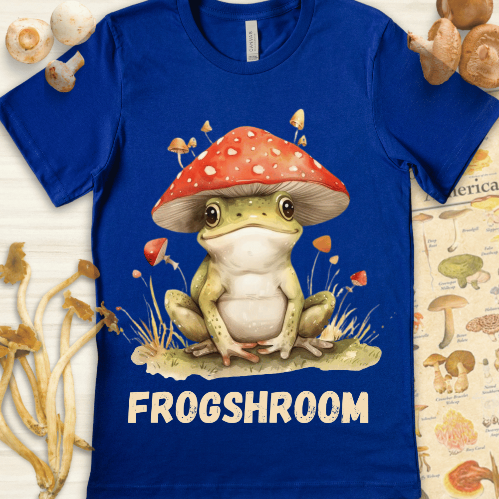 FrogShroom Hat Tee Blue