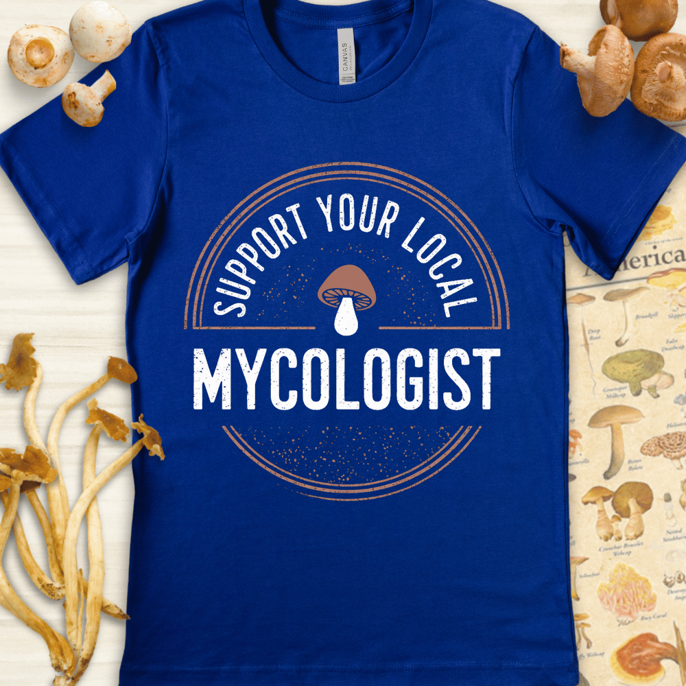 Support Mycologist Tee Blue