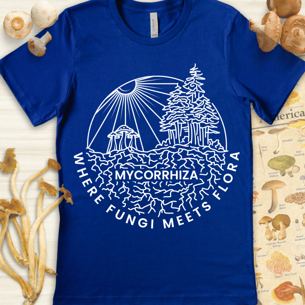 Mycorrhiza Fungi Tee Blue