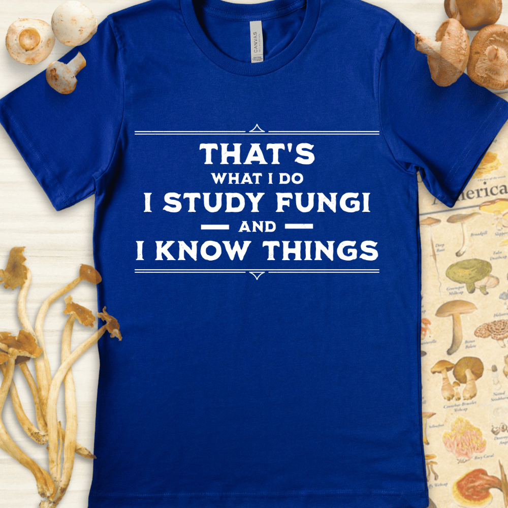 Fungi Know Things Tee Blue