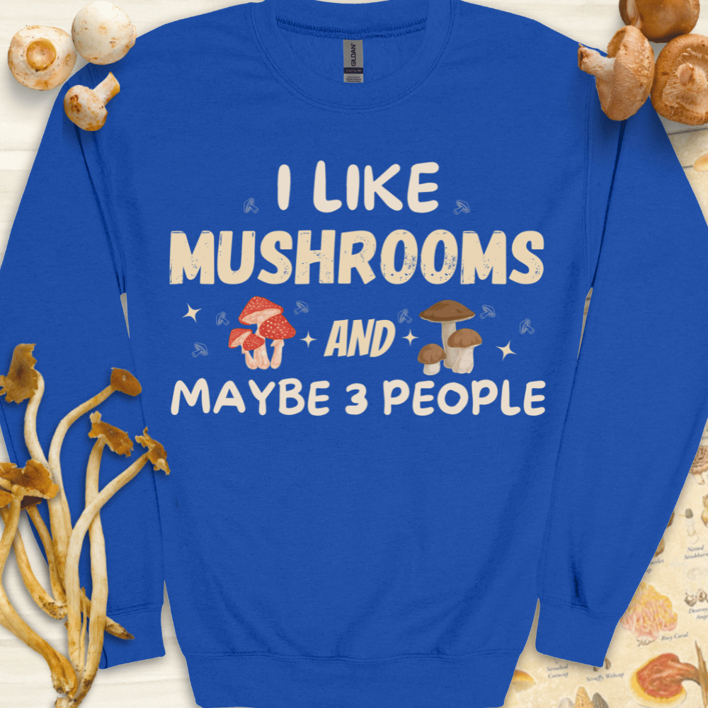 Mushroom & 3 Sweatshirt Blue