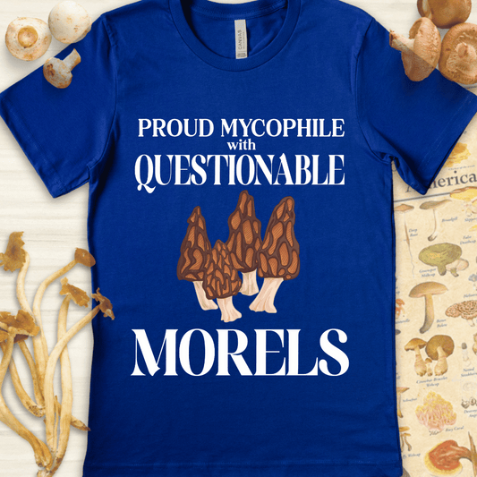 Mycophile Morels Tee Blue