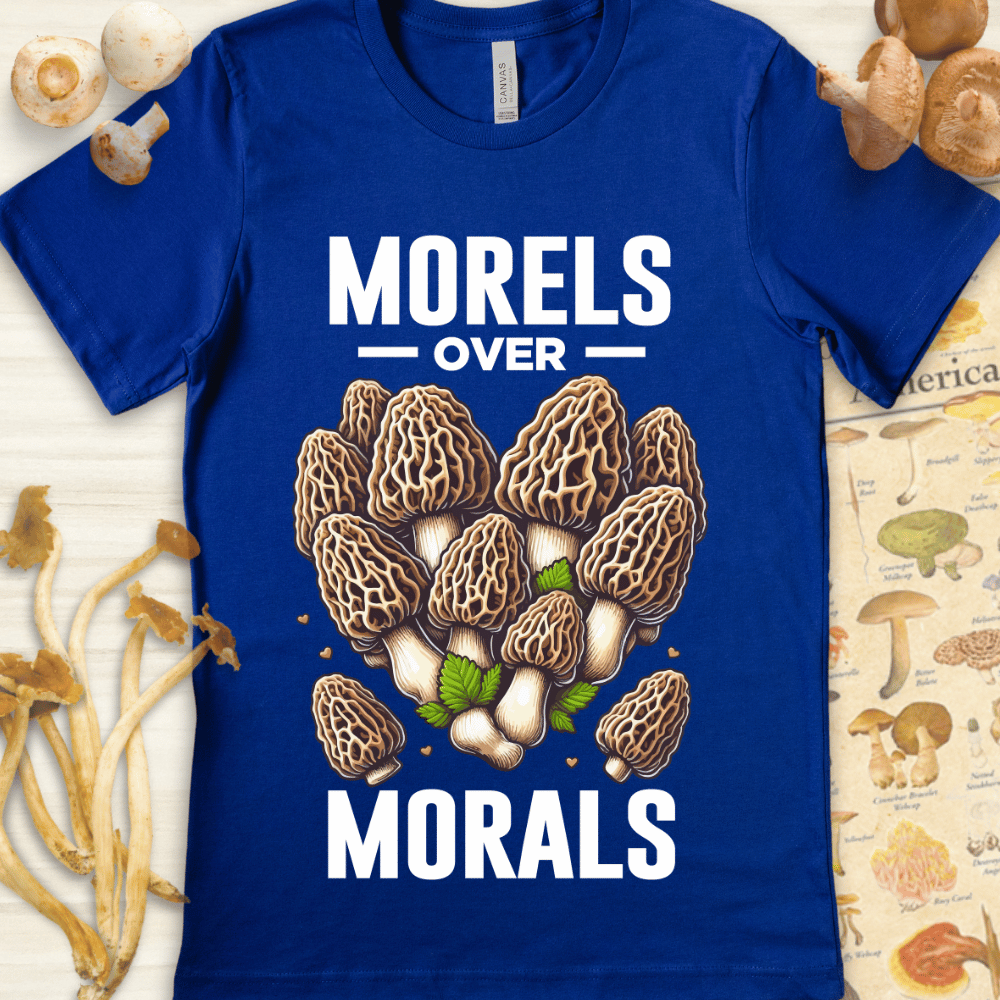 Morels over Morals Tee Blue