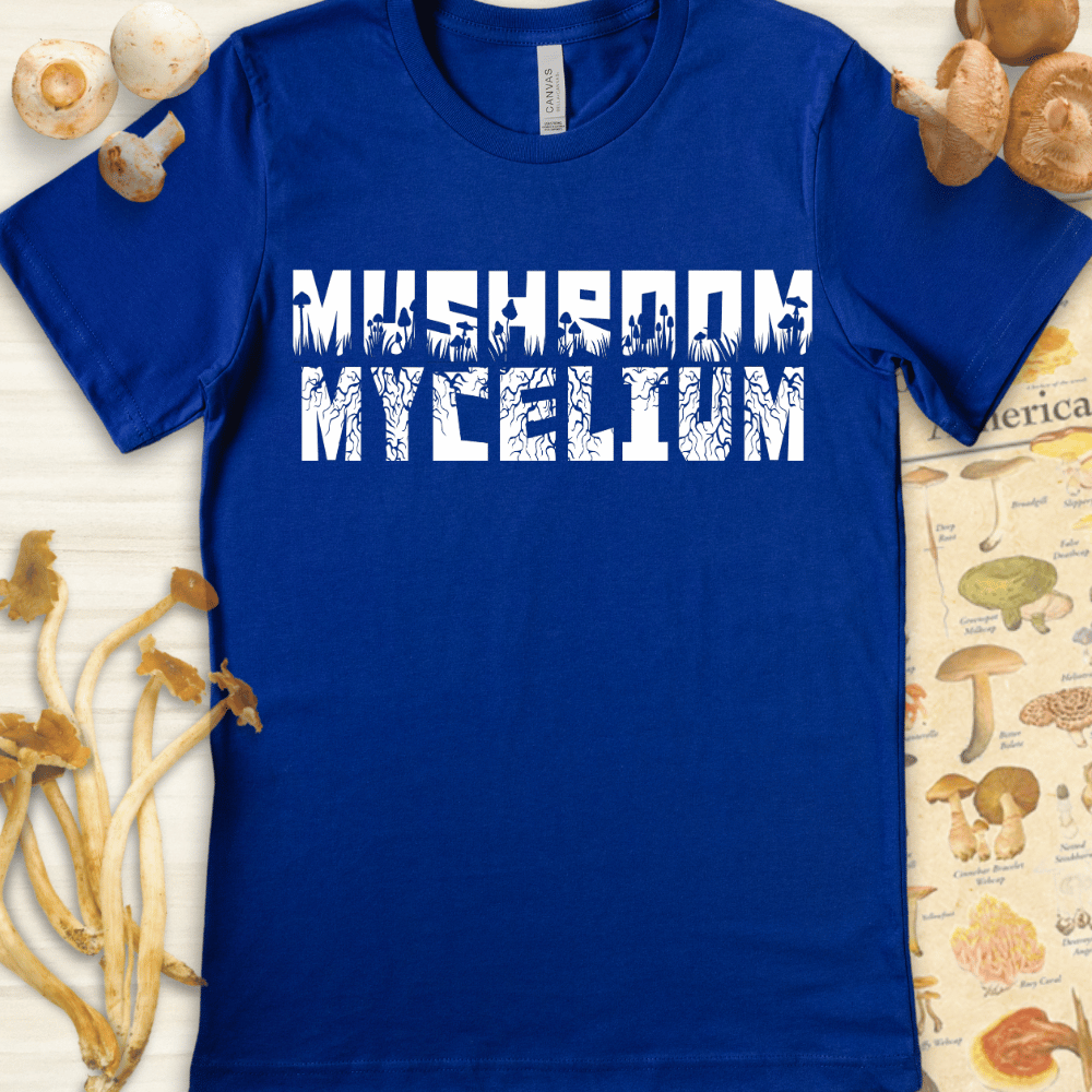 Mushroom Mycelium Tee Blue
