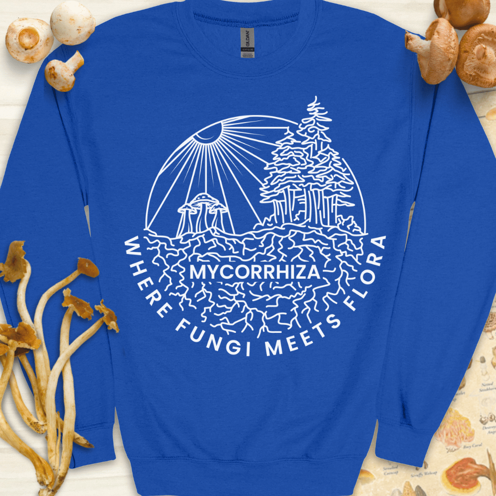 Mycorrhiza Fungi Sweatshirt Blue