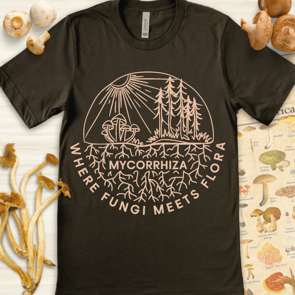 Mycorrhiza Fungi Tee Dark Green