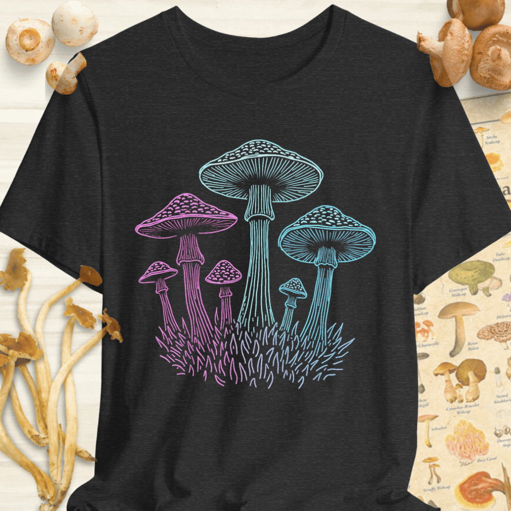 Neon Fungi Shock Tee Dark Grey