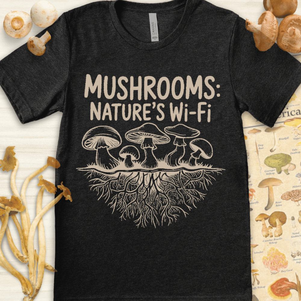 Nature's Wifi Tee Dark Grey