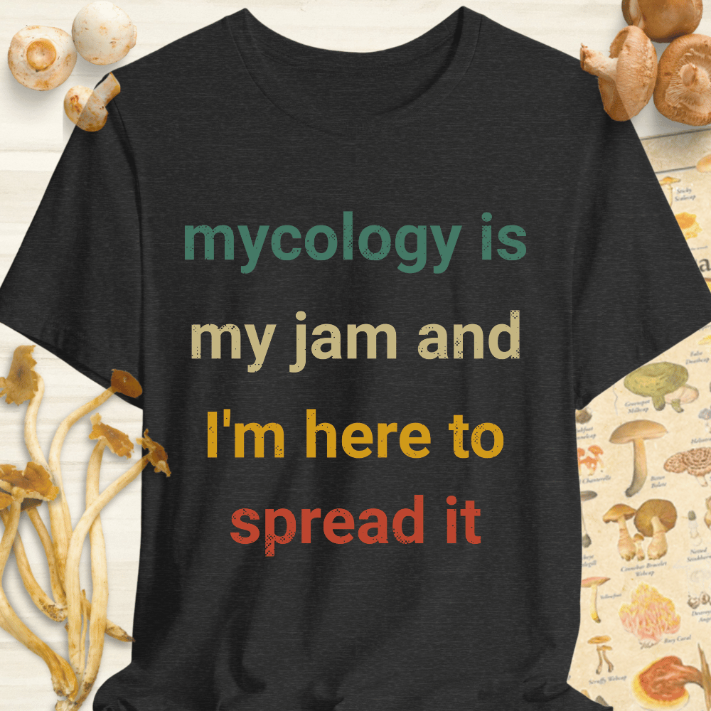 Mycology Is My Jam Tee Dark Grey