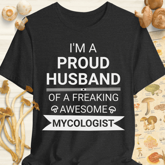 Husband Mycologist Tee Dark Grey