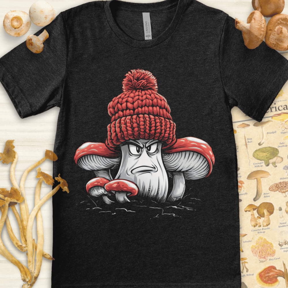 Grumpy Cap Beanie Tee Dark Grey