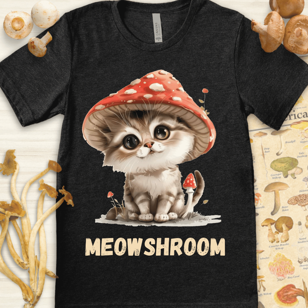 Meowshroom Tee Dark Grey