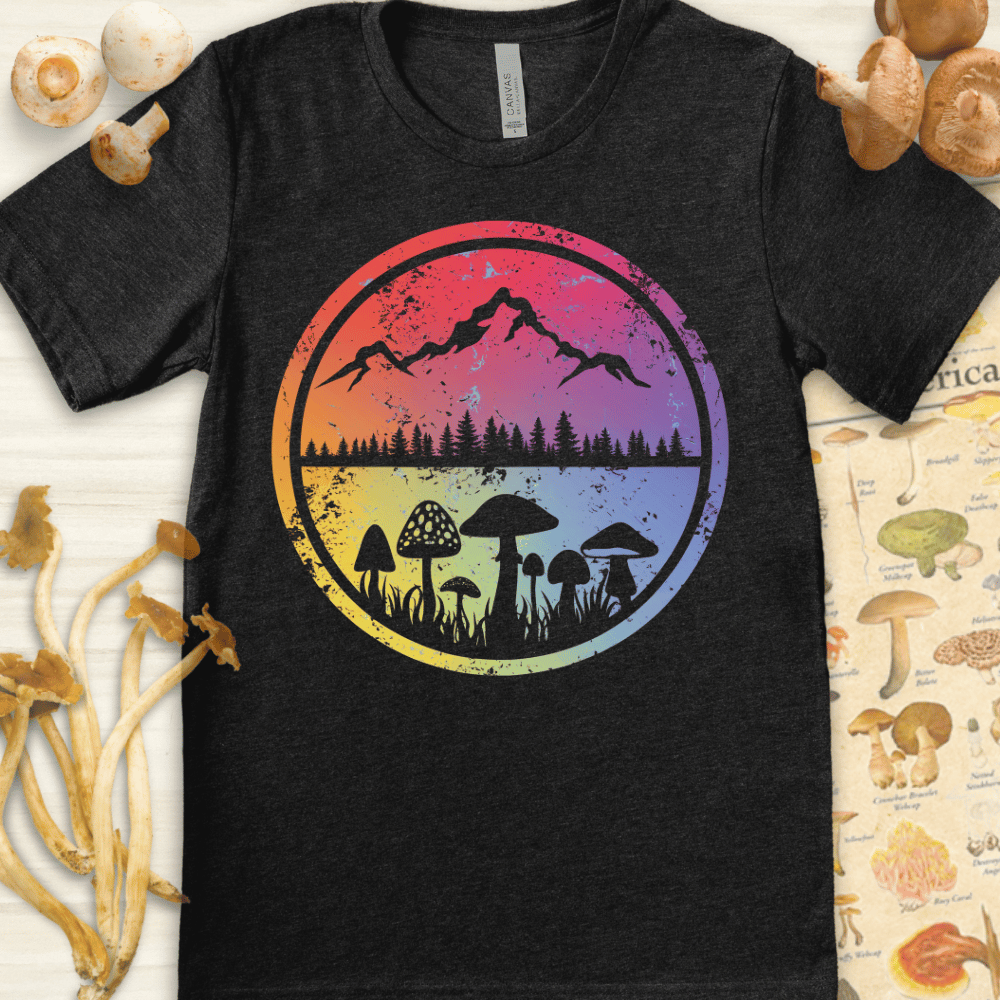 Mushroom Glow Tee Dark Grey