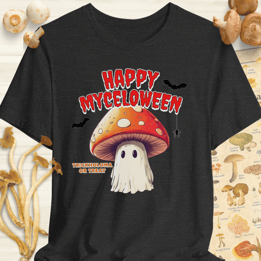 Happy Myceloween Tee Dark Grey