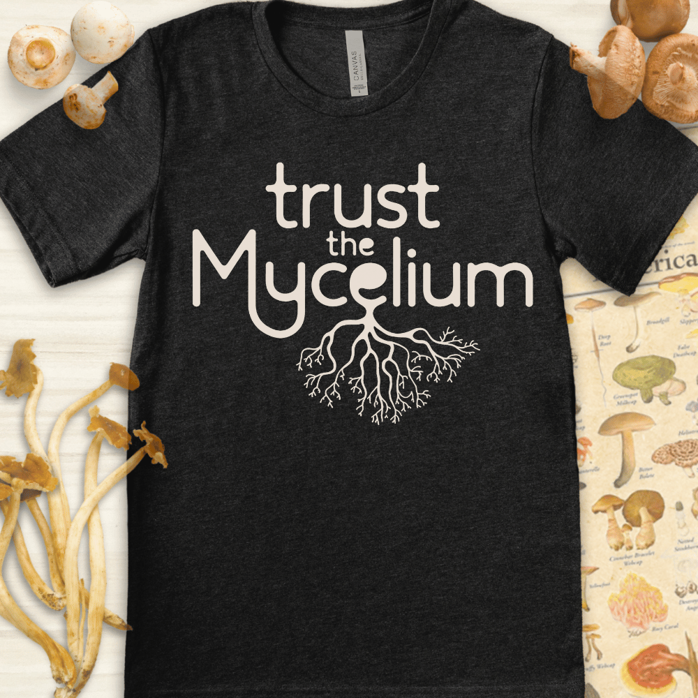 Trust Mycelium Tee Dark Grey