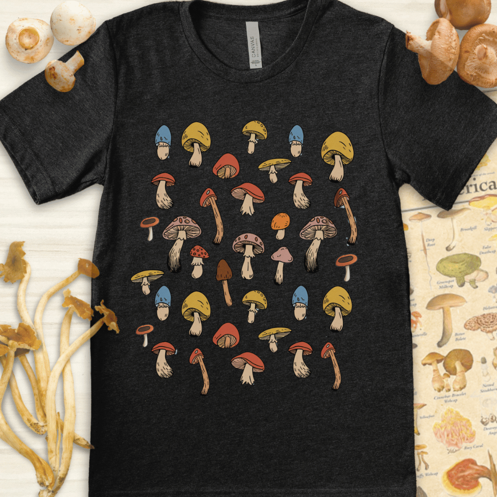 Mushroom Bloom Tee Dark Grey
