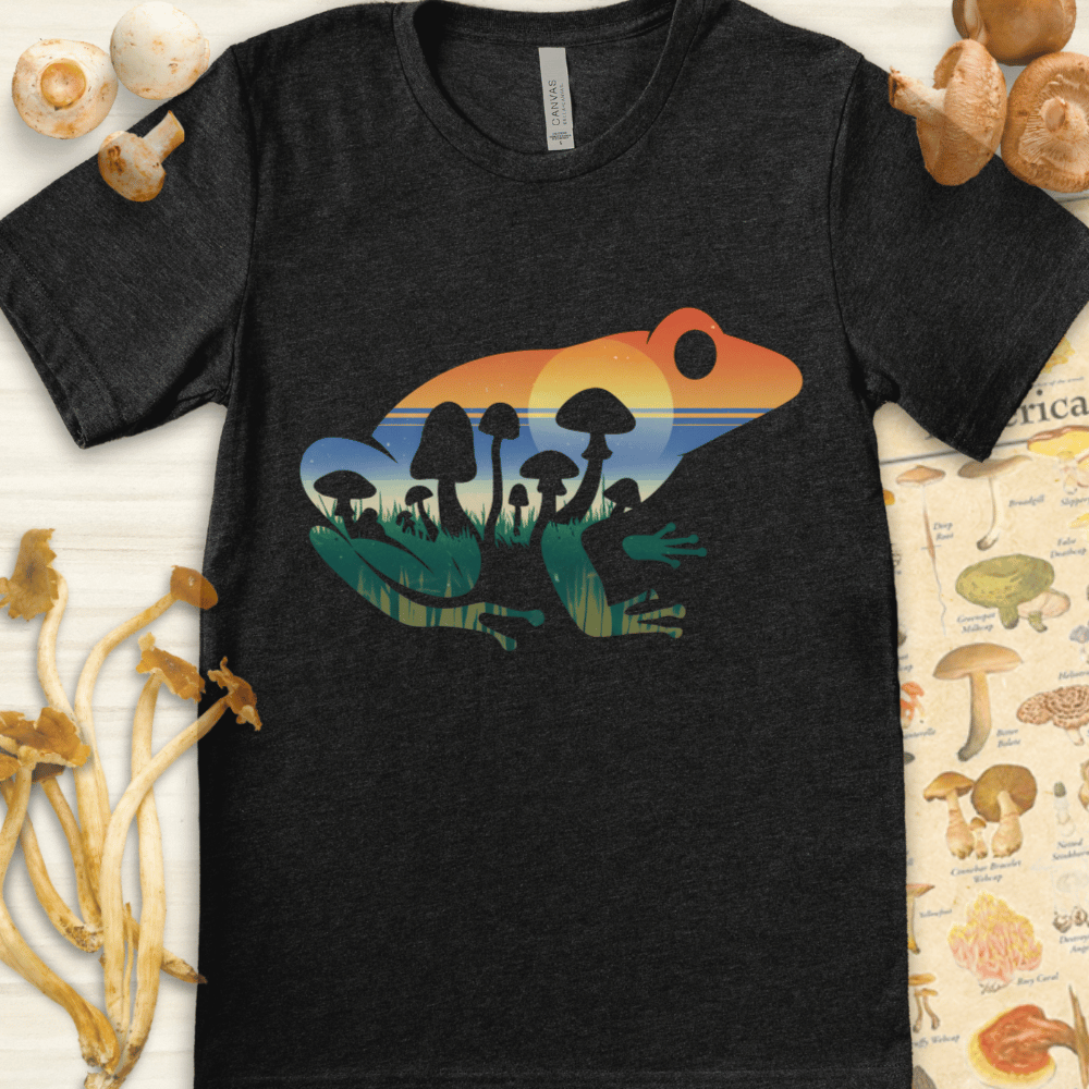 Frog Grove Shrooms Tee Dark Grey