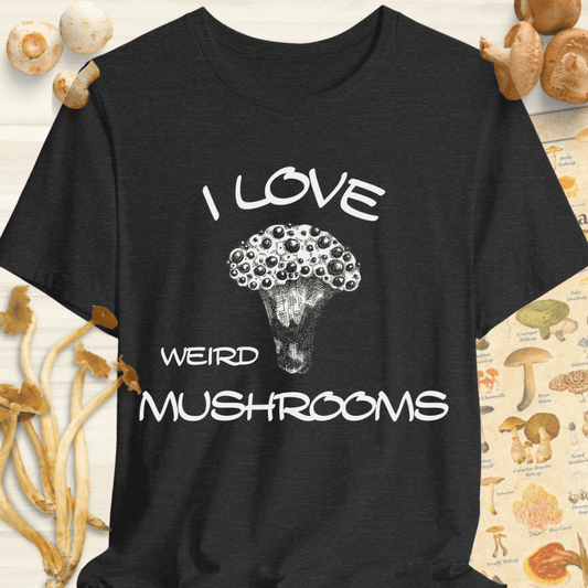 Love Weird Fungi Tee Dark Grey