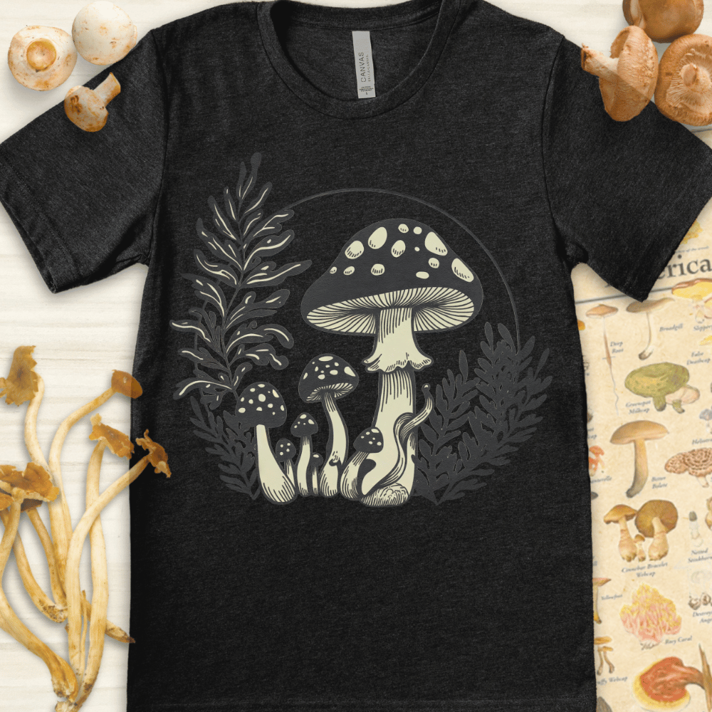 Moonlit Mycelium Tee Dark Grey