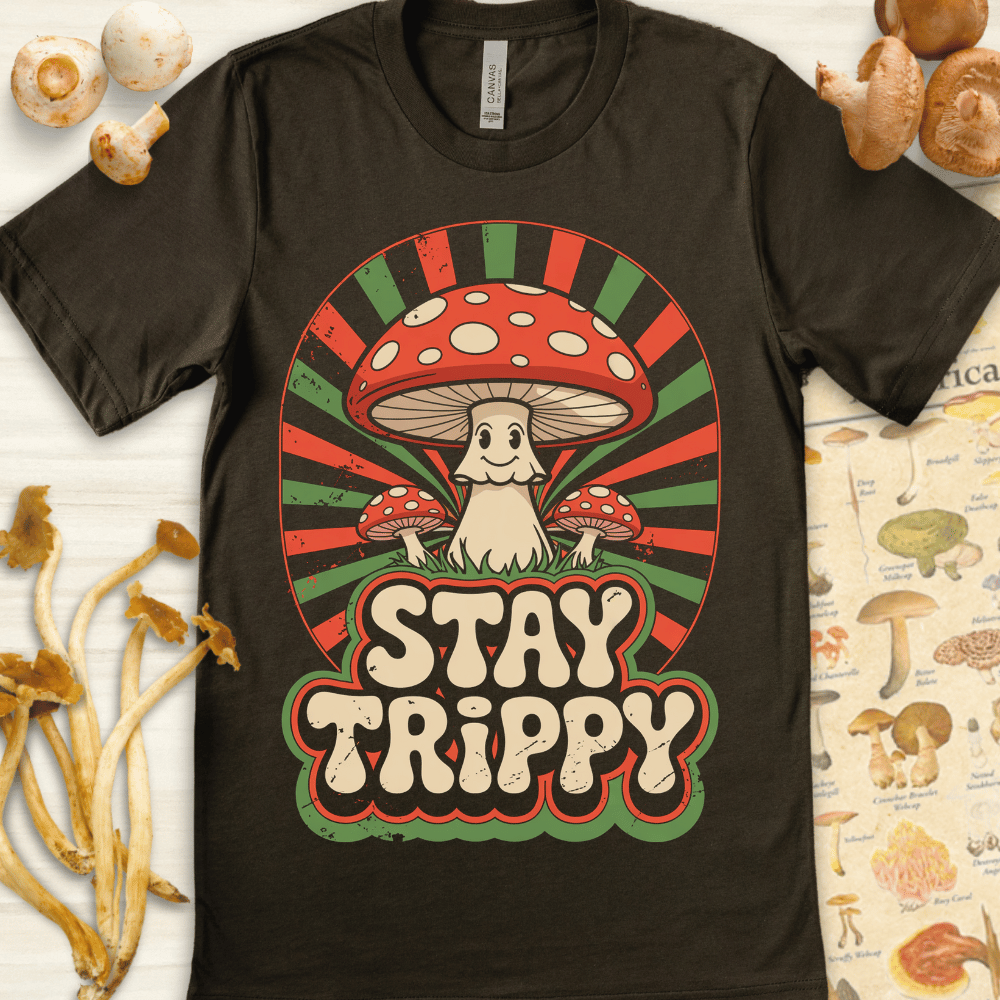 Stay Trippy Tee Dark Green