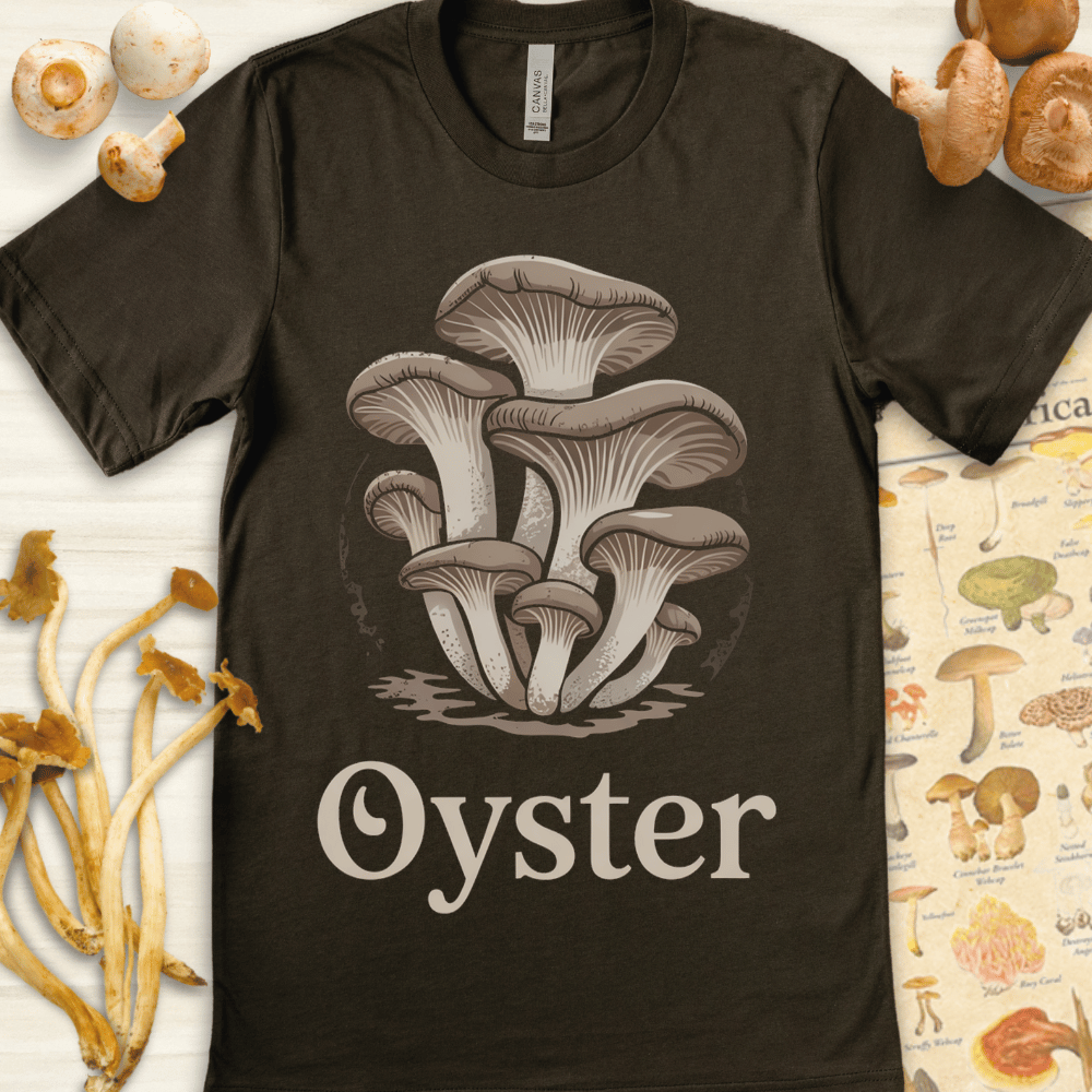 Oyster Mushroom Tee Dark Green
