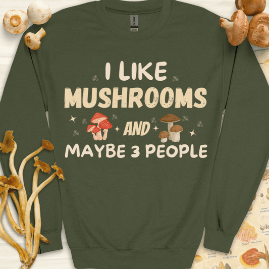 Mushroom & 3 Sweatshirt Dark Green