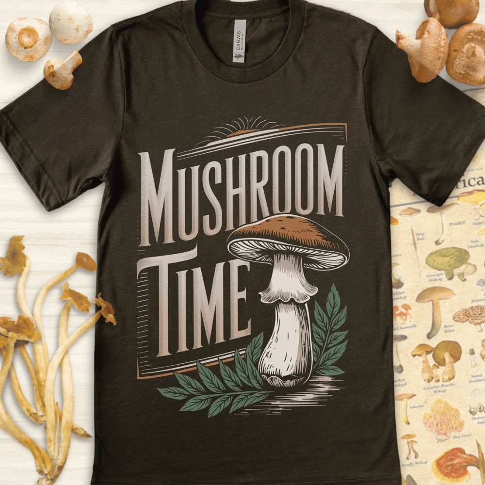 Mushroom Time Tee Dark Green