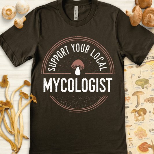 Support Mycologist Tee Dark Green