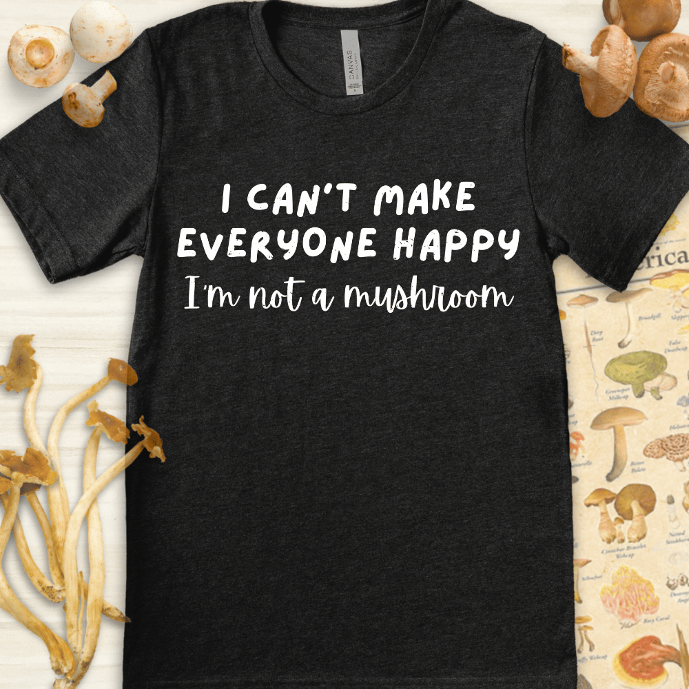 Happy Mushroom Tee Dark Grey