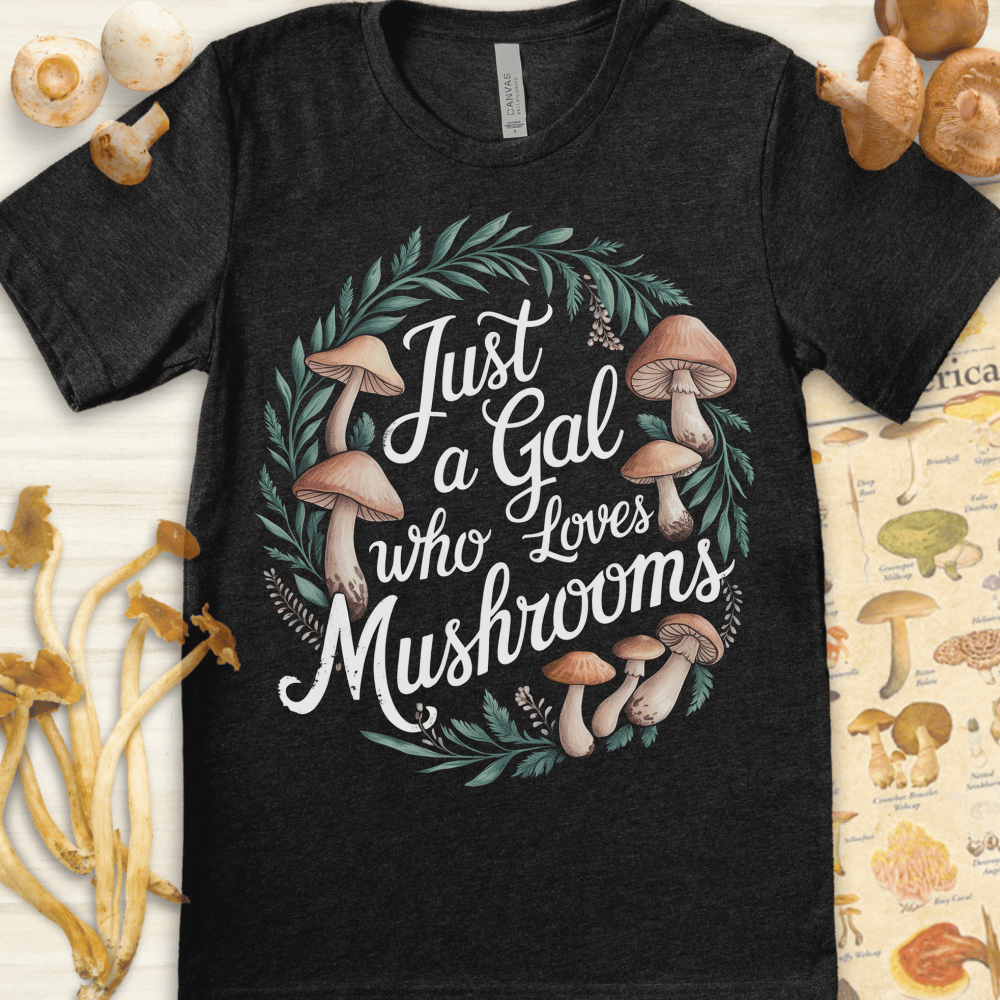 Gal Who Loves Tee Dark Grey