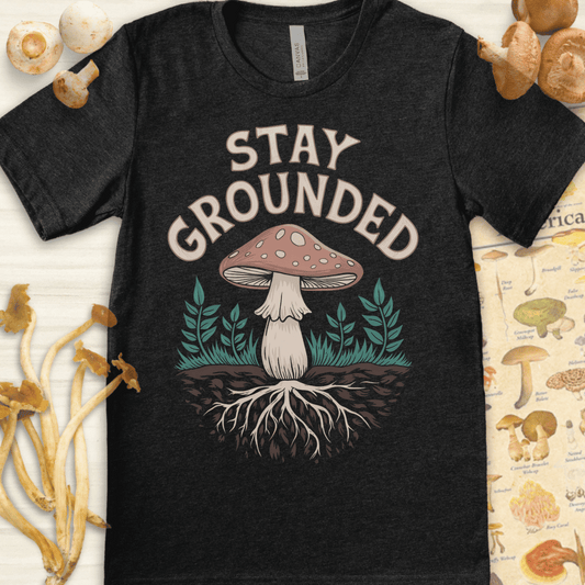 Grounded Fungi Tee Dark Grey