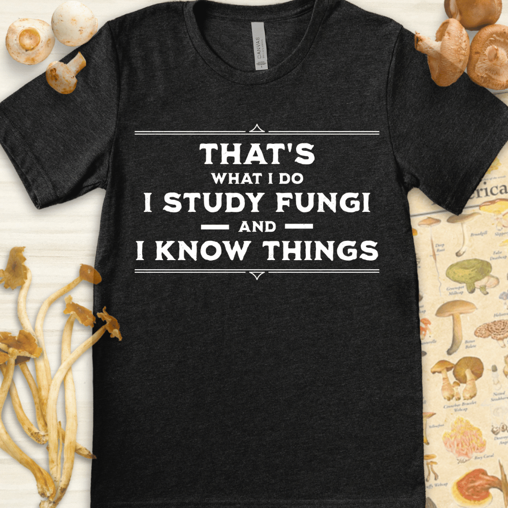 Fungi Know Things Tee Dark Grey