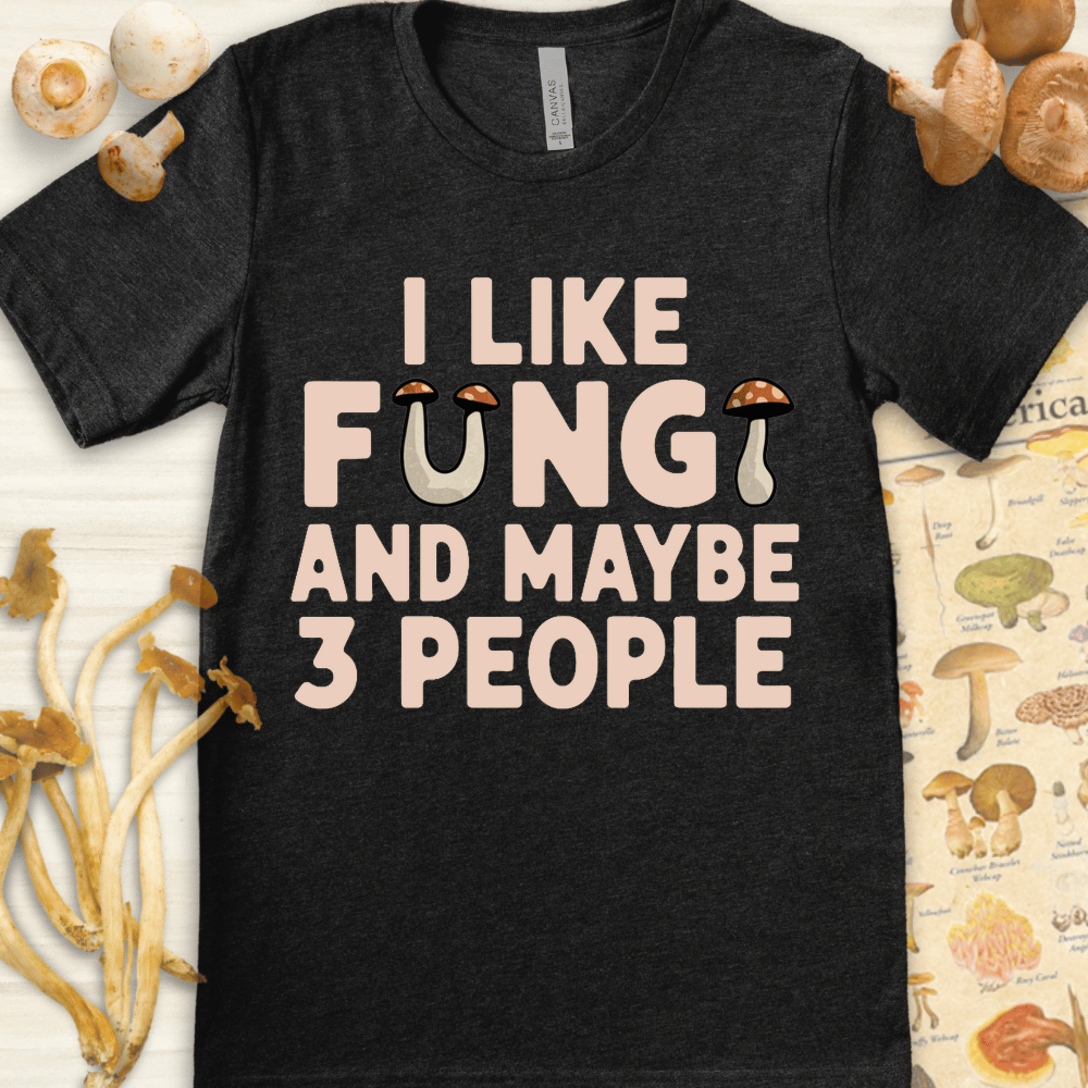 Fungi & 3 People Tee Dark Grey