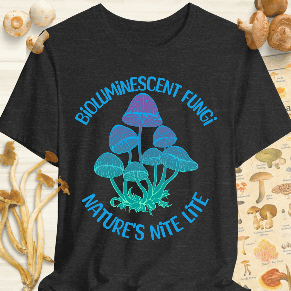 Bioluminescent Fungi Tee Dark Grey